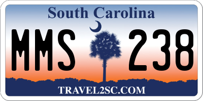SC license plate MMS238