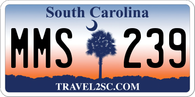 SC license plate MMS239