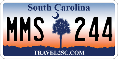 SC license plate MMS244