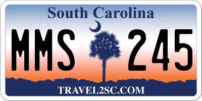 SC license plate MMS245
