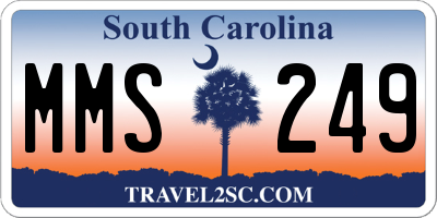 SC license plate MMS249
