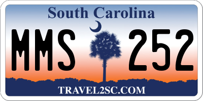 SC license plate MMS252