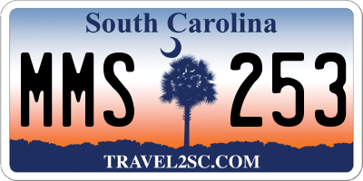SC license plate MMS253