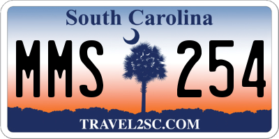 SC license plate MMS254