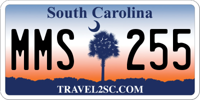 SC license plate MMS255