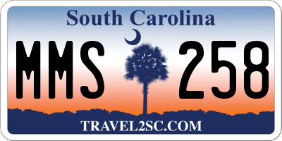 SC license plate MMS258