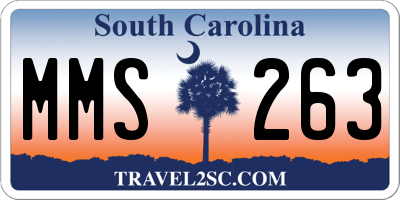 SC license plate MMS263