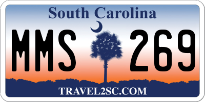 SC license plate MMS269
