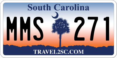 SC license plate MMS271