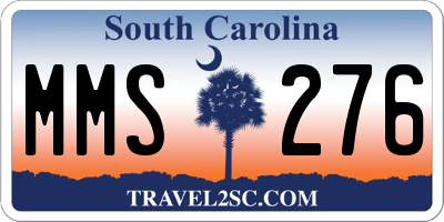 SC license plate MMS276
