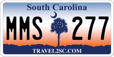 SC license plate MMS277