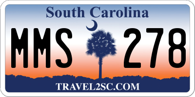 SC license plate MMS278