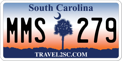 SC license plate MMS279