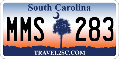 SC license plate MMS283
