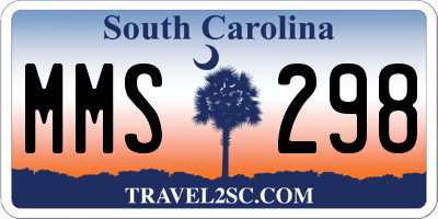 SC license plate MMS298
