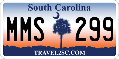 SC license plate MMS299