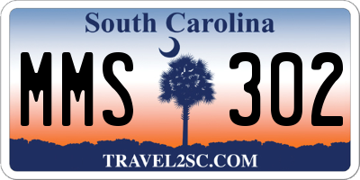 SC license plate MMS302