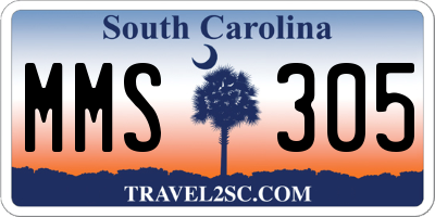 SC license plate MMS305