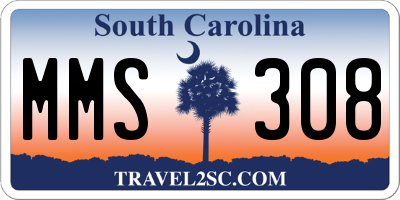 SC license plate MMS308