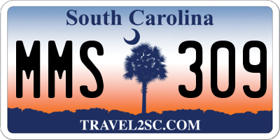 SC license plate MMS309