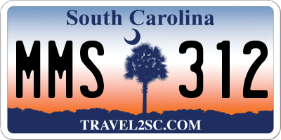 SC license plate MMS312