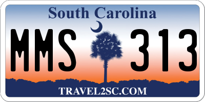 SC license plate MMS313