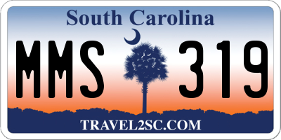 SC license plate MMS319