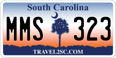 SC license plate MMS323