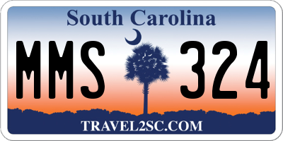 SC license plate MMS324