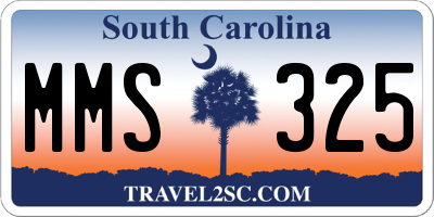 SC license plate MMS325