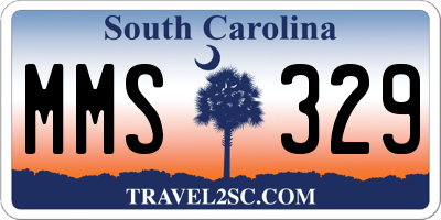 SC license plate MMS329