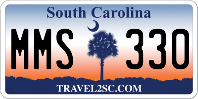 SC license plate MMS330