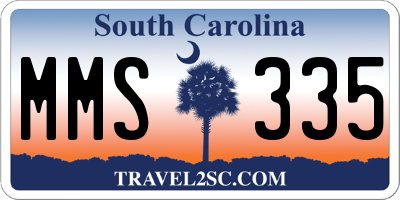 SC license plate MMS335