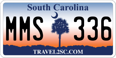 SC license plate MMS336