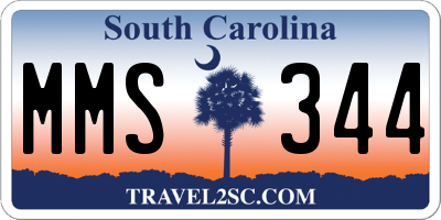 SC license plate MMS344