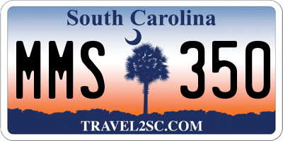 SC license plate MMS350