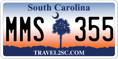 SC license plate MMS355