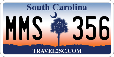 SC license plate MMS356