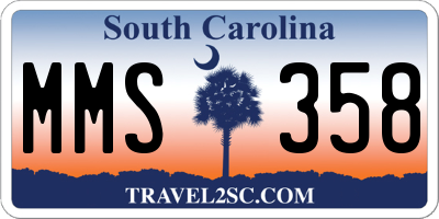 SC license plate MMS358