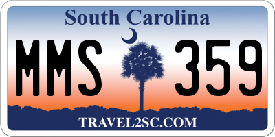 SC license plate MMS359