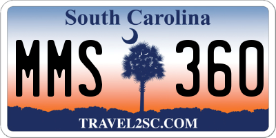 SC license plate MMS360