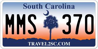 SC license plate MMS370