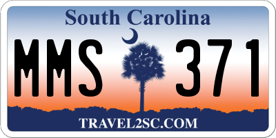 SC license plate MMS371