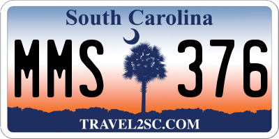 SC license plate MMS376
