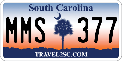 SC license plate MMS377