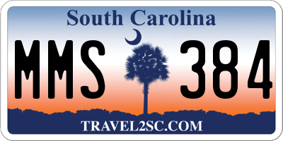 SC license plate MMS384