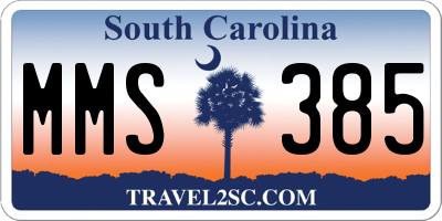 SC license plate MMS385