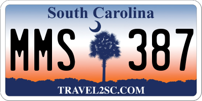SC license plate MMS387