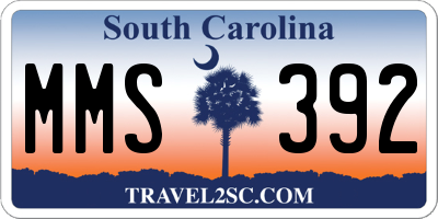SC license plate MMS392