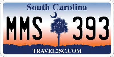 SC license plate MMS393